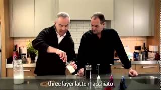 aerolatte  milk frother makes three layer caffè latte macchiato [upl. by Jacinthe]