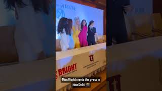 Manushi Chhillar press conference for Miss world 2024manushichhillar [upl. by Tirb75]