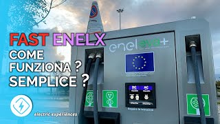 Ricaricare auto elettrica su una Fast Enel X come funziona  Semplice [upl. by Namyaw636]