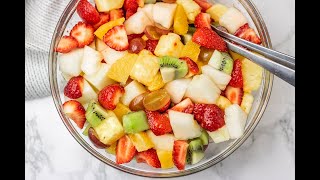 HOW TO MAKE THE BEST FRUIT SALAD  Easy Fruit Salad Recipe [upl. by Terrence]