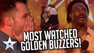 MOST WATCHED GOLDEN BUZZER AUDITIONS  Britains Got Talent [upl. by Dacia]