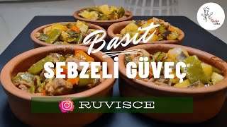 Sebzeli Etli Güveç Çok Kolay Tarif  Meat Casserole with Vegetables [upl. by Hermine]