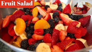 Fruit Salad Recipe How To Make Fruit Salad With Simple Syrup Easy [upl. by Alemat]