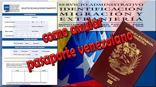 como anular pasaporte [upl. by Avron]