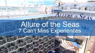 Allure of the Seas Attractions  7 Can’t Miss Experiences  Video Tour [upl. by Ennovehs]