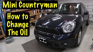 Mini Cooper S Countryman Oil Change DIY [upl. by Ennayelhsa700]