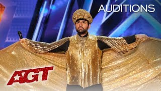 OMG Eccentric Singer Raed Gets BUZZED Off The Stage  Americas Got Talent 2019 [upl. by Carnahan]