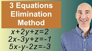 Solving Systems of 3 Equations Elimination [upl. by Chapel500]