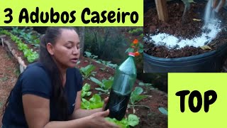 3 ADUBOS CASEIROS para todas as plantas APRENDA [upl. by Torie]