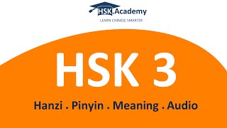 HSK 3 Vocabulary List 300 words in 20 min [upl. by Elocon]