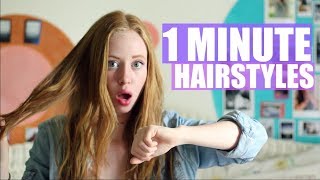 EASY 1 MINUTE HAIRSTYLES FOR SCHOOL  JustAli [upl. by Giglio42]