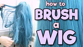 HOW TO BRUSH A WIG  Alexas Wig Series 2 [upl. by Ettenowtna]