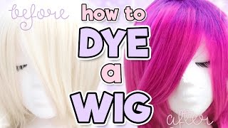 HOW TO DYE A SYNTHETIC WIG  Alexas Wig Series 7 [upl. by Bonina]