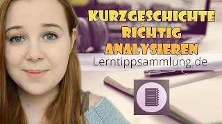 Eine Kurzgeschichte analysieren  Lerntippsammlungde [upl. by Eveneg549]