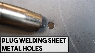 HOW TO PLUG WELD HOLES IN AUTO BODY PANELS [upl. by Festatus]