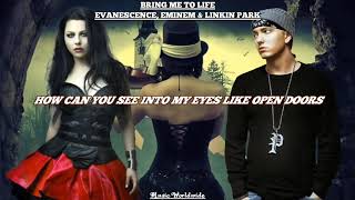 Bring Me To Life  Eminem Linkin Park amp Evanescence Lyrics Video [upl. by Granoff182]