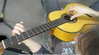 Spanish Romance Romanza Beginner Guitar Lesson Very Basic How To Play [upl. by Ashlan]