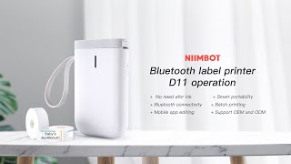 NiiMbot Bluetooth label printer D11 operation [upl. by Ennovaj283]