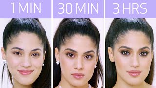 Getting Ariana Grandes Look in 1 Minute 30 Minutes and 3 Hours  Beauty Over Time  Allure [upl. by Isnam770]