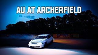 AU Falcon at Archerfield Drift Park  Assetto Corsa Drifting Gameplay with Wheelcam [upl. by Analeh]