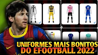 OS UNIFORMES MAIS BONITOS DO EFOOTBALL 2022 MOBILE [upl. by Marabel180]