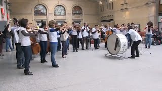 Flash Mob  Classical Orchestra Performance in Train Station🎵💃🏽 [upl. by Derian]