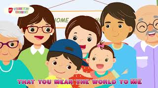 I Love My Family Animated Version  Children SingAlong  Families for Life Family Songs [upl. by Htebharas]