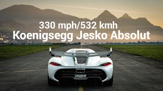 Koenigsegg Jesko Absolut  Simulated Top Speed of 330mph [upl. by Alor986]