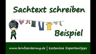 Sachtext schreiben  Beispiel mit Fehlersuche [upl. by Ephrayim]