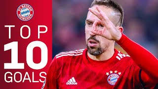 Franck Ribéry  Top 10 Goals for FC Bayern [upl. by Lunseth]