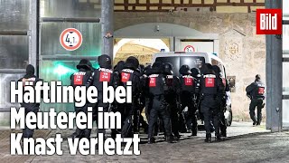 Gefängnismeuterei Polizei stürmt Knast in Thüringen  JVA Untermaßfeld [upl. by Euqinorev]