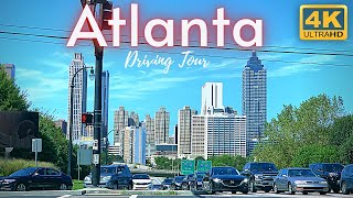 Atlanta 4k Drive Downtown amp Midtown Tour Georgia [upl. by Wade580]